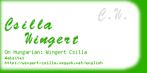 csilla wingert business card